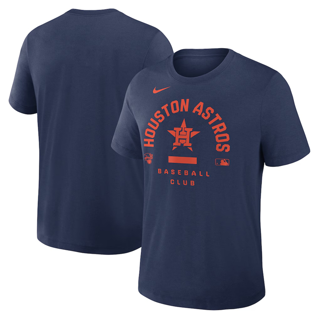 Men's Houston Astros Navy Collection Early Work Tri-Blend Dri-FIT T-Shirt